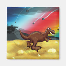 T-Rex Dinosaur Illustration Refrigerator Magnet