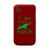 T REX HATES PUSHUPS Funny Dino Design Samsung Galaxy Cover