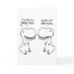 T-rex love greeting cards