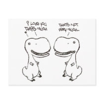 T-rex love postcards