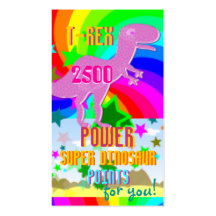 T-Rex Power Super Dinosaur 2500 Points Cards Business Card