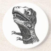 T-Rex Rage Meme - Drink Premium Coaster