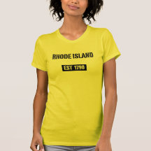 T-shirt 1790 d'est d'Île de Rhode