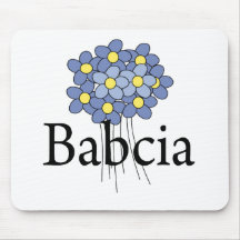 T-shirt assez bleu de Babcia de fleur Tapis De Souris