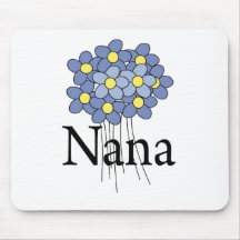 T-shirt assez bleu de Nana de fleur Tapis De Souris