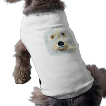 T-shirt blanc de Labradoodle Manteaux Pour Animaux Domestiques
