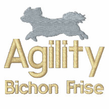 T-shirt brodé par Frise de Bichon d'agilité