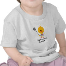 T-shirt de bébé de poussin de lacrosse
