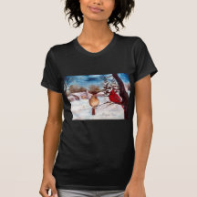 T-shirt de cardinal de sérénité d'hivers