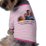 T-shirt de chien de photo vêtement pour animal domestique