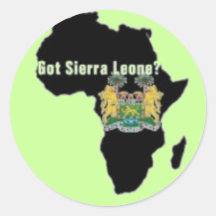T-shirt de drapeau de Sierra Leone (Afrique) et et Autocollants Ronds