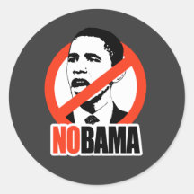 T-SHIRT DE NOBAMA/ANTI-OBAMA AUTOCOLLANTS RONDS