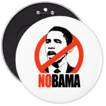 T-SHIRT DE NOBAMA/ANTI-OBAMA BADGE AVEC ÉPINGLE
