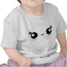 T-shirt de nourrisson de visage de bébé de Kawaii