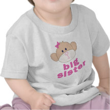 T-shirt de singe de grande soeur