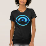 T-shirt détruit par dauphin bleu frais
