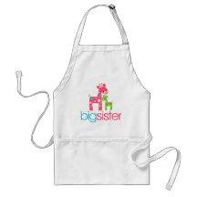 T-shirt génial de grande soeur de girafe tabliers