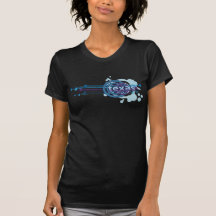 T-shirt graphique bleu du Texas de cercle