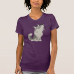 T-shirt mignon de femmes de loup de bande dessinée t-shirts