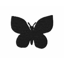 T-shirt reflété de dames brodé par papillon