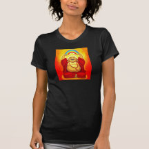 T-shirt riant de Bouddha d'arc-en-ciel
