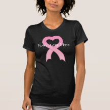 T-shirt rose personnalisé T-Shi de noir de coeur d