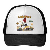 T-shirts d'anniversaire de véhicules de constructi casquette de camionneur