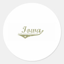 T-shirts de révolution de l'Iowa Adhésif Rond
