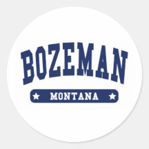 T-shirts de style d'université de Bozeman Montana Autocollants