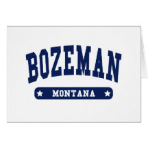 T-shirts de style d'université de Bozeman Montana Cartes