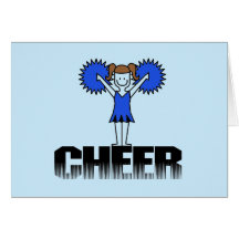 T-shirts et cadeaux Cheerleading bleus Cartes De Vœux