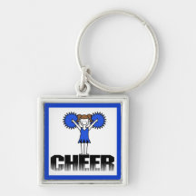 T-shirts et cadeaux Cheerleading bleus Porte-clef