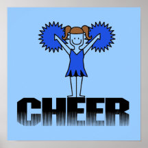 T-shirts et cadeaux Cheerleading bleus Posters