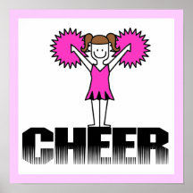 T-shirts et cadeaux Cheerleading roses Affiches