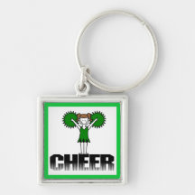 T-shirts et cadeaux Cheerleading verts Porte-clefs