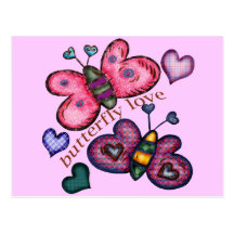 T-shirts et cadeaux d'amour de papillon pour elle carte postale