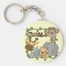 T-shirts et cadeaux d'animaux de jungle de bébé porte-clefs