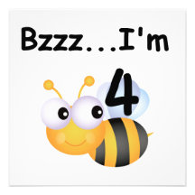 T-shirts et cadeaux d'anniversaire de bourdon de b invitations