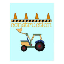 T-shirts et cadeaux de chargeur de seau de constru carte postale