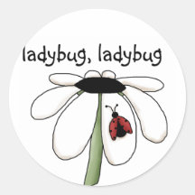 T-shirts et cadeaux de coccinelle de coccinelle autocollants ronds