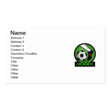 T-shirts et cadeaux de coup-de-pied du football modèle de carte de visite