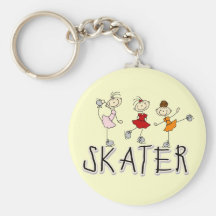 T-shirts et cadeaux de fille de patineur porte-clef