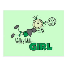 T-shirts et cadeaux de fille de volleyball cartes postales