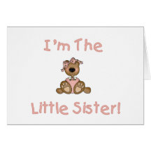 T-shirts et cadeaux de petite soeur d'ours de noun carte de vœux