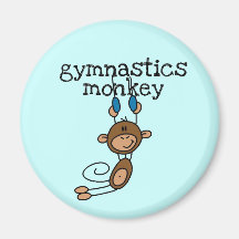 T-shirts et cadeaux de singe de gymnastique aimants pour réfrigérateur