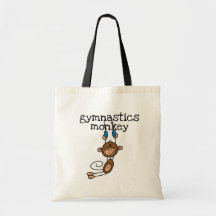 T-shirts et cadeaux de singe de gymnastique sac en toile