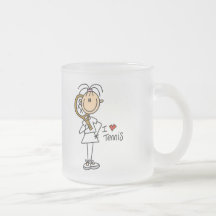 T-shirts et cadeaux de tennis d'amour de la fille  tasse