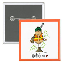 T-shirts et cadeaux d'écrou de chasse badge