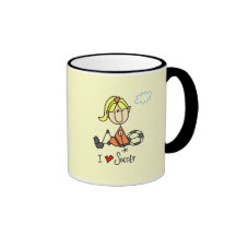 T-shirts et cadeaux du football d'amour de la fill mugs
