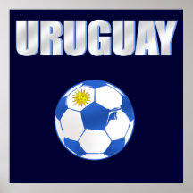 T-shirts et cadeaux du football de l'Uruguay Posters